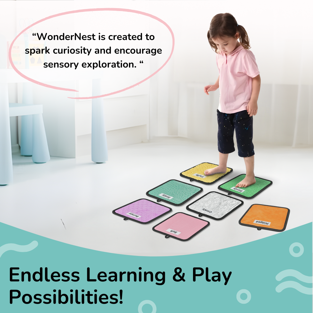 WonderNest Sensory Play Mats – 12 Textures for Tactile Fun & Learning