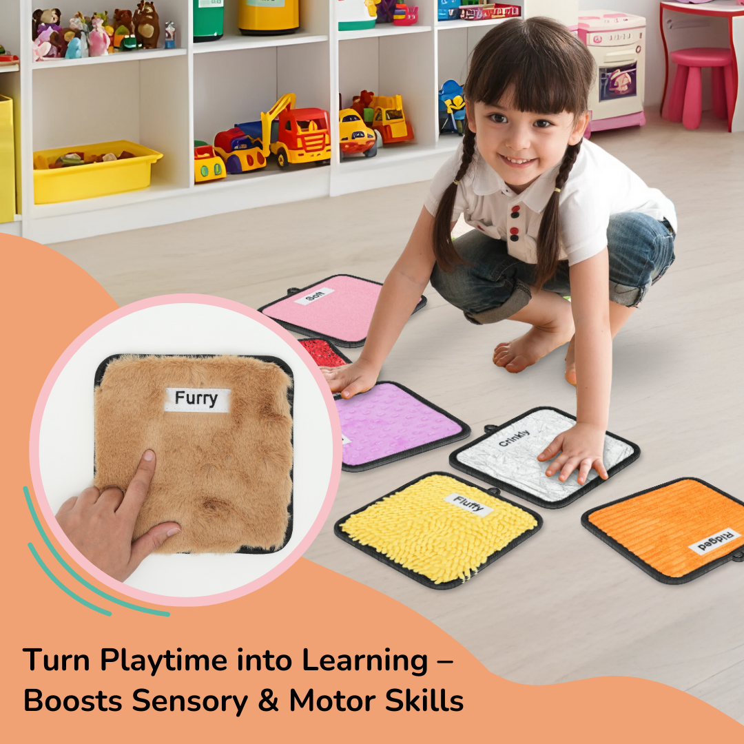 WonderNest Sensory Play Mats – 12 Textures for Tactile Fun & Learning