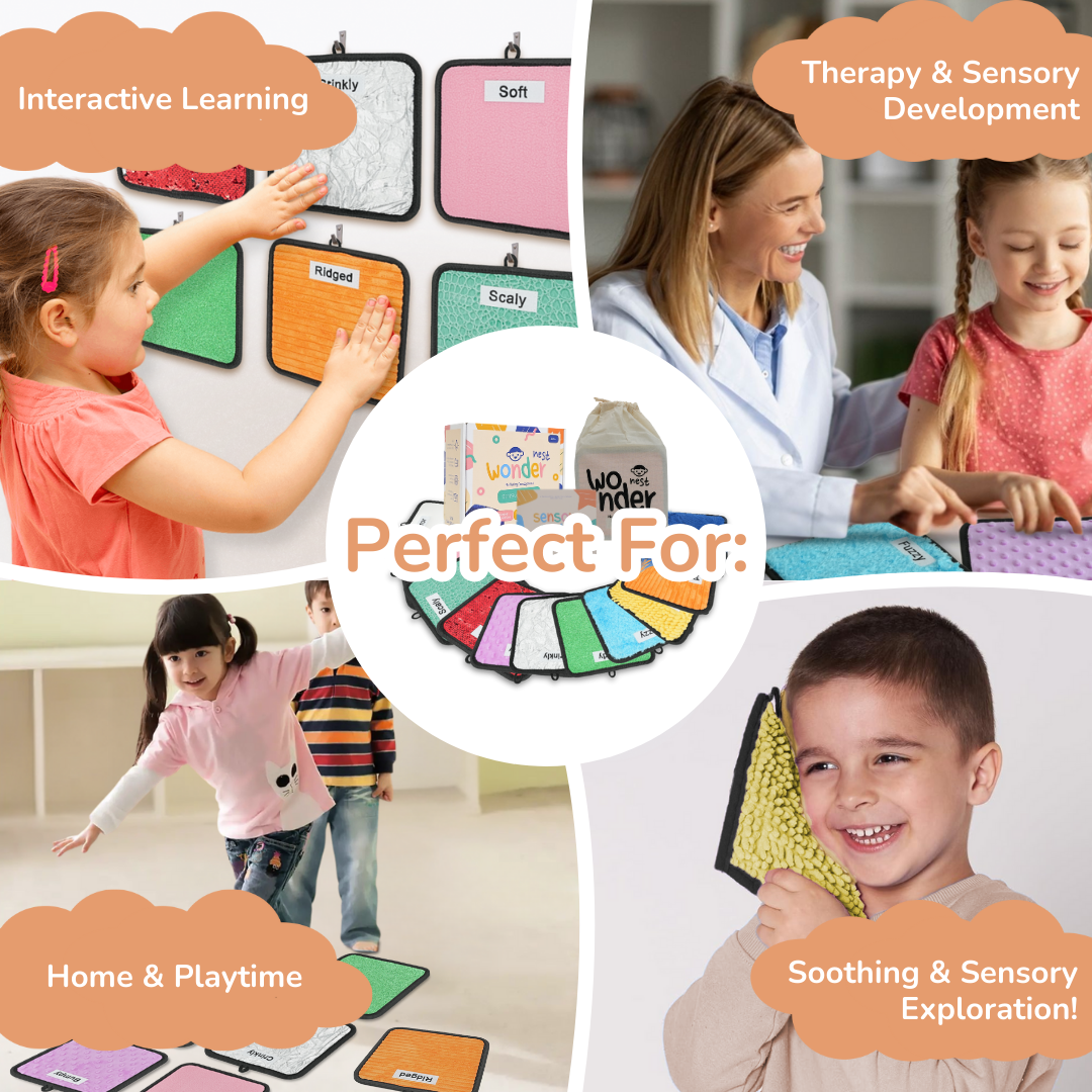 WonderNest Sensory Play Mats – 12 Textures for Tactile Fun & Learning