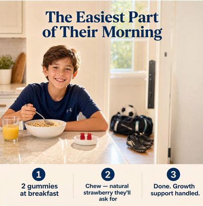 9-in-1 Natural Growth & Bone Support Gummies for Kids & Teens
