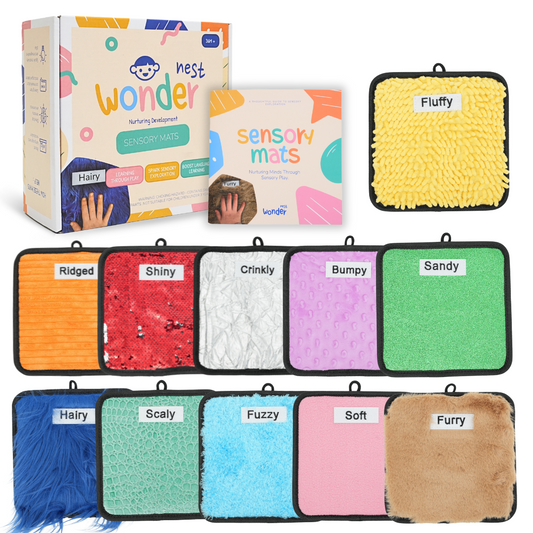 WonderNest Sensory Play Mats – 12 Textures for Tactile Fun & Learning