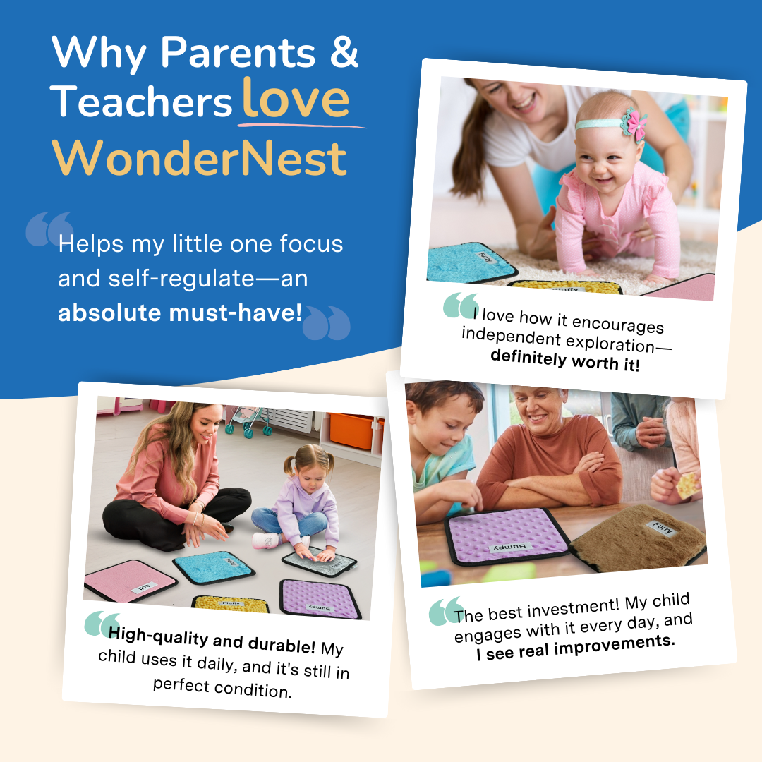 WonderNest Sensory Play Mats – 12 Textures for Tactile Fun & Learning